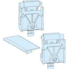 Kit di 2 cerniere per piastra frontale PrismaSeT P e G Schneider LVS08585
