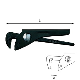 Giratubi leggero con ganasce a 90 gradi lungo 275mm Usag U03080003