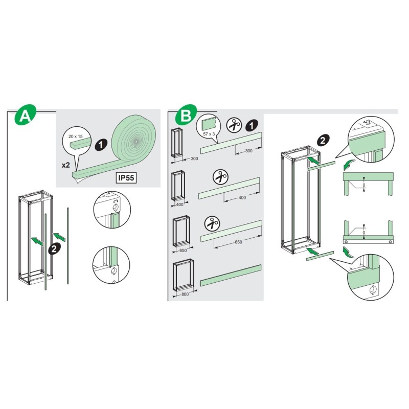 Istruzioni di montaggio kit Schneider LVS08719