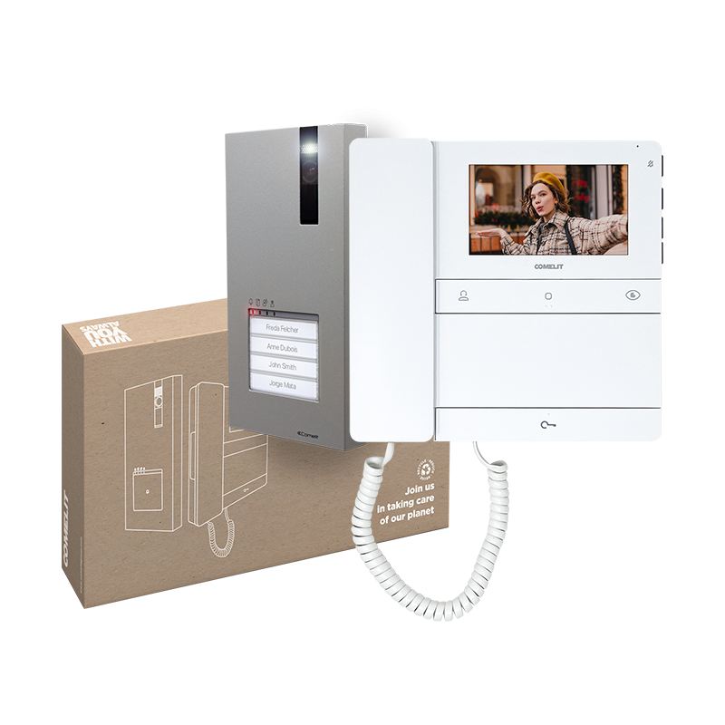 Kit monofamiliare con pulsantiera e videocitofono Comelit PL8461M