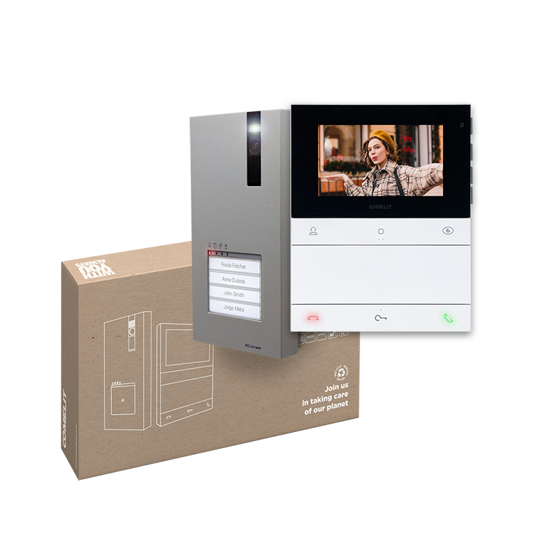 Kit monofamiliare con pulsantiera e videocitofono Comelit PL8461V