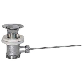 Piletta di scarico cromata per lavabo/bidet con tappo salterello pesante 1" e 1/4 FCR 0238407