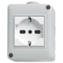 Contenitore da parete idrobox 2 moduli IP40 con presa Vimar 14802.U