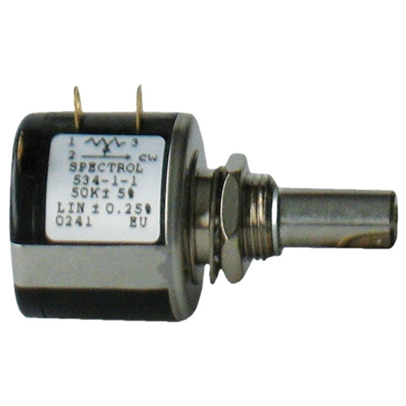 Potenziometro a filo in ottone 10 giri 2Kohm 22mm serie 534 VISHAY 493430586