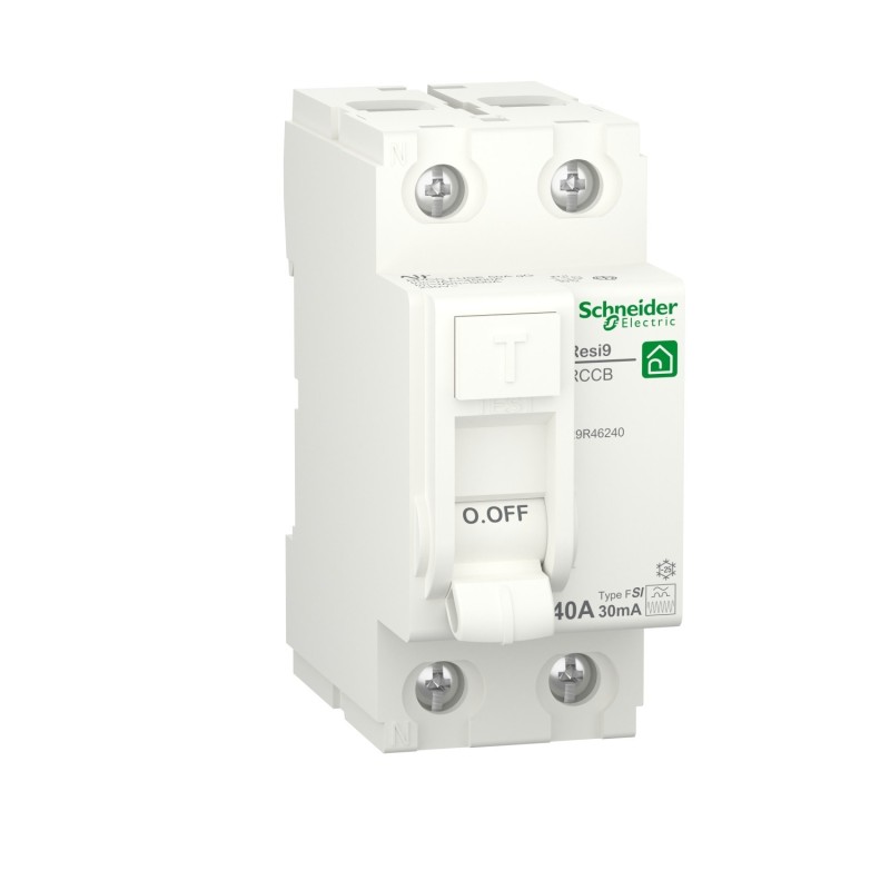 Interruttore differenziale 40A a 2 poli Tipo F-SI Schneider R9R46240