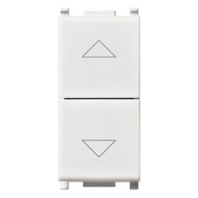 Commutatore VIMAR PLANA 2P 10AX a due tasti bianco 14060