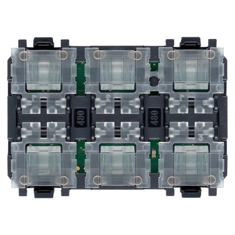 Comando domotico a 6 comandi con attuatore 3 moduli Vimar Linea 30486