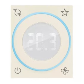 Termostato con rotella domotico 2 moduli Vimar Linea Canapa 30471.C