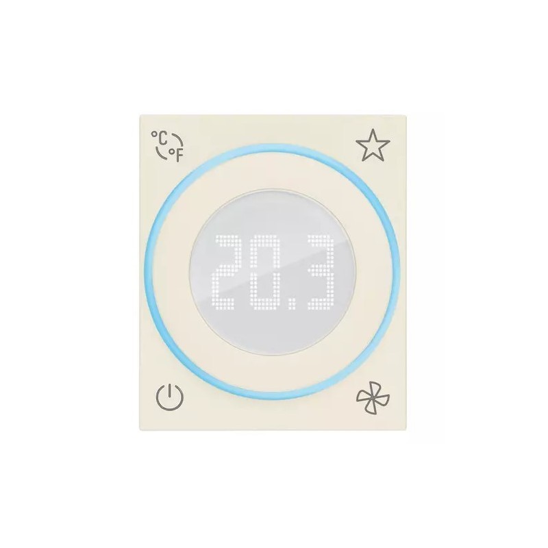 Termostato con rotella domotico 2 moduli Vimar Linea Canapa 30471.C