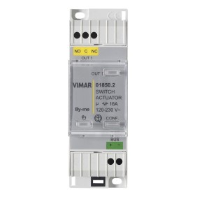 Attuatatore con 1 uscita a relè 16A 230V su guida DIN Vimar 01850.2