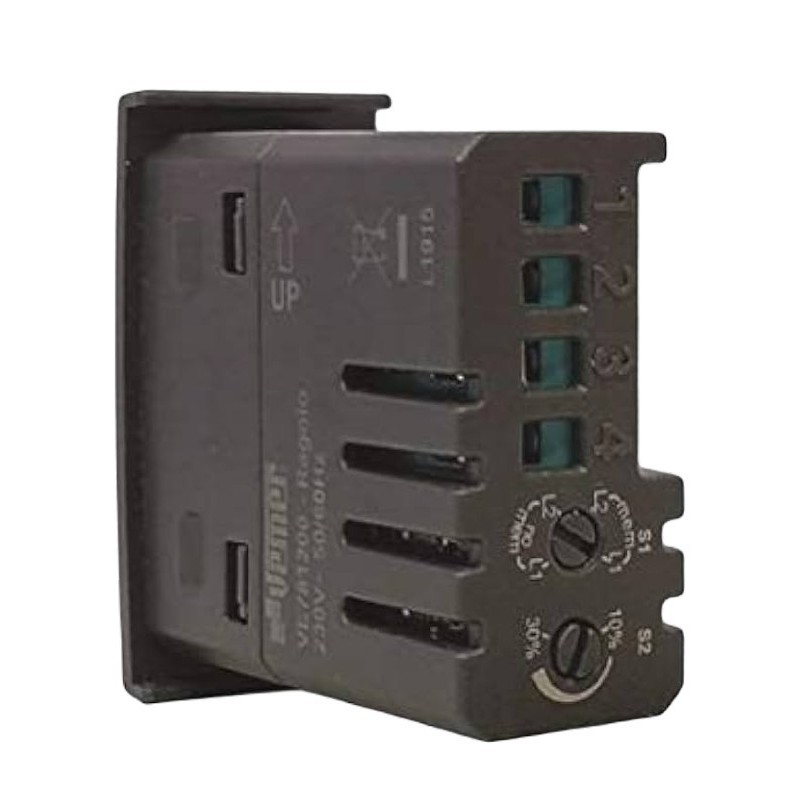 Dimmer da incasso 1 modulo Grigio antracite 230V AC 0.035VA Regolo VEMER VE772300 Retro