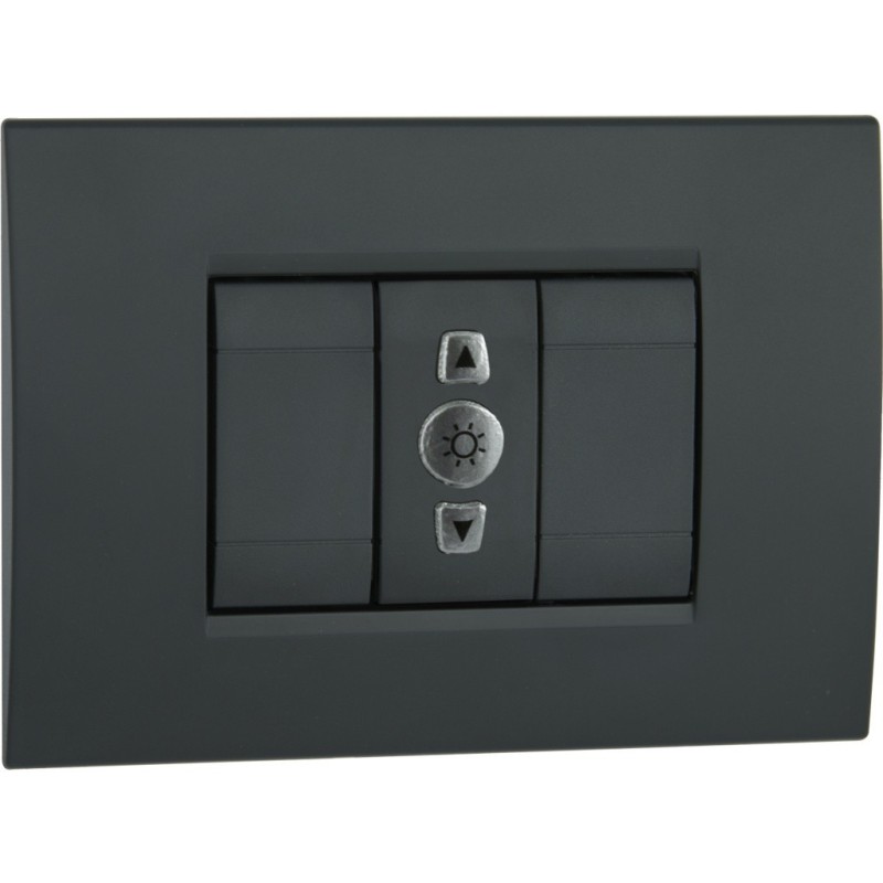 Dimmer da incasso 1 modulo Grigio antracite 230V AC 0.035VA Regolo VEMER VE772300 Installato
