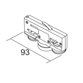 Adattatore elettromeccanico per binario 6A Nero Ivela 7600-00-30