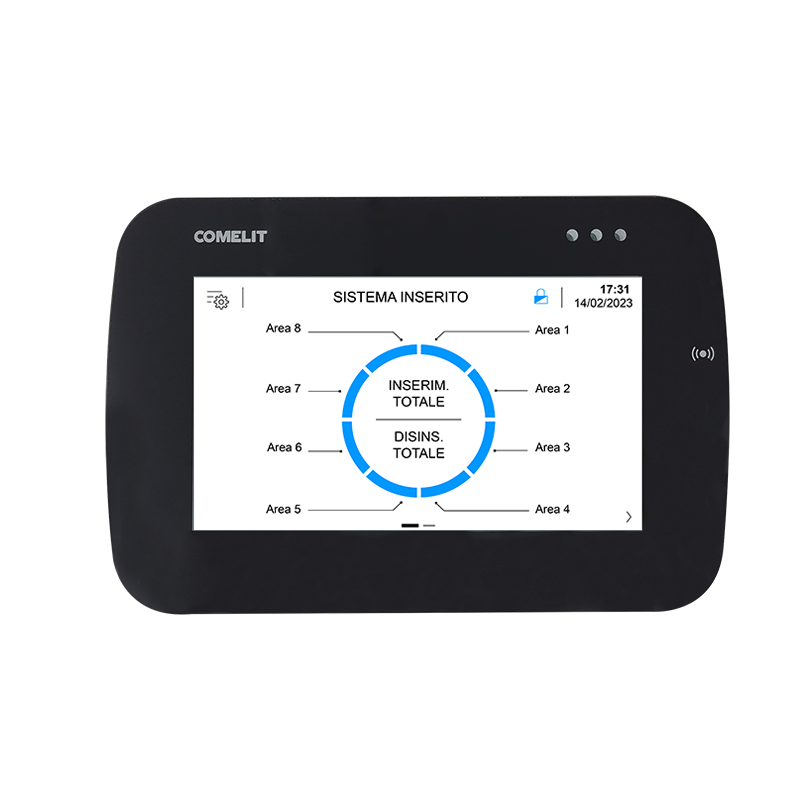 Tastiera Touch di 5" Nera per centrali Vedo con RFID Comelit VEDO5TPR