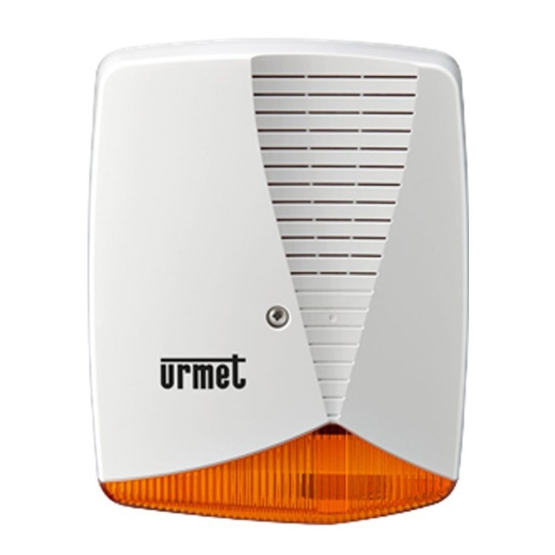Sirena da esterno antimanomissione autoalimentata con lampeggiante URMET 1033/414