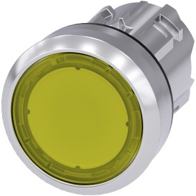 Pulsante luminoso a fungo 22mm giallo in metallo Siemens 3SU10510AB300AA0