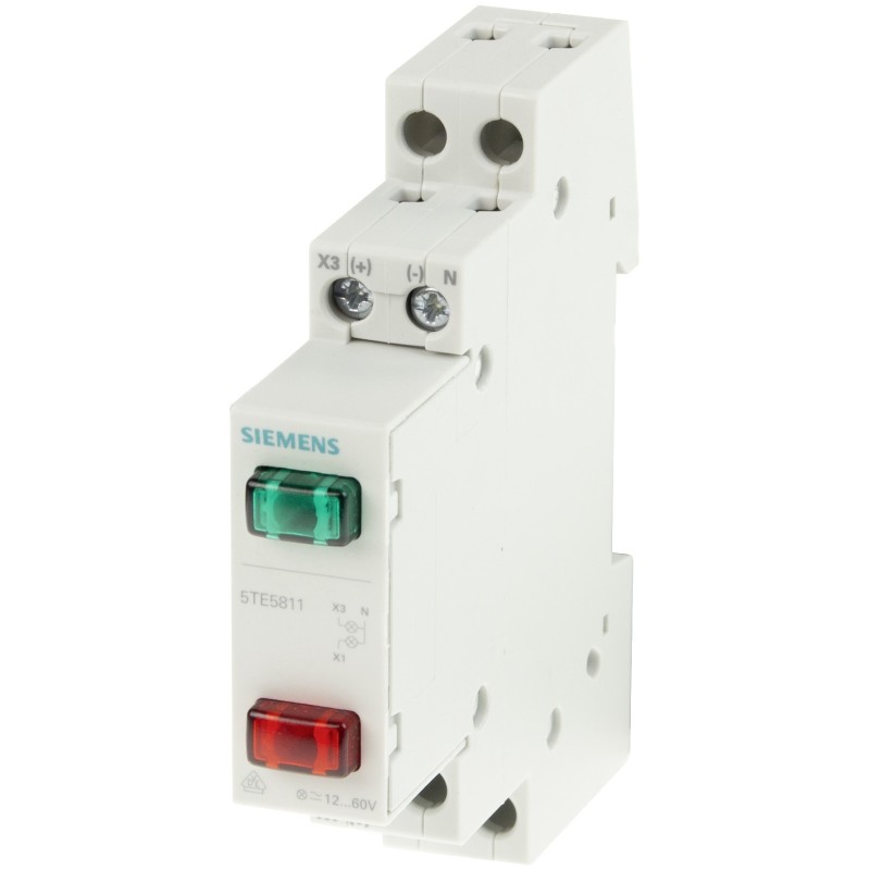 Lampada di segnalazione con 2 Led Rosso e Verde 230V Siemens 5TE5801
