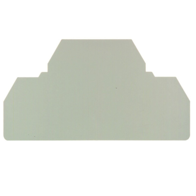 Piastra terminale per morsetti doppi a molla a 2.5mmq Weidmuller 1674730000