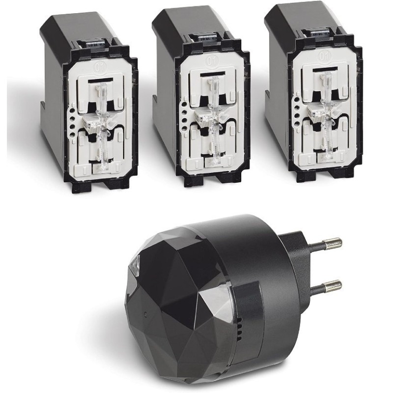 Gateway Plug-in Nero S36GWGC e 3 deviatori connessi K4003C