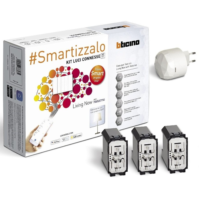 Kit luci connesso Bticino Smart espandibile con Gateway e tre comandi SKW3601KIT