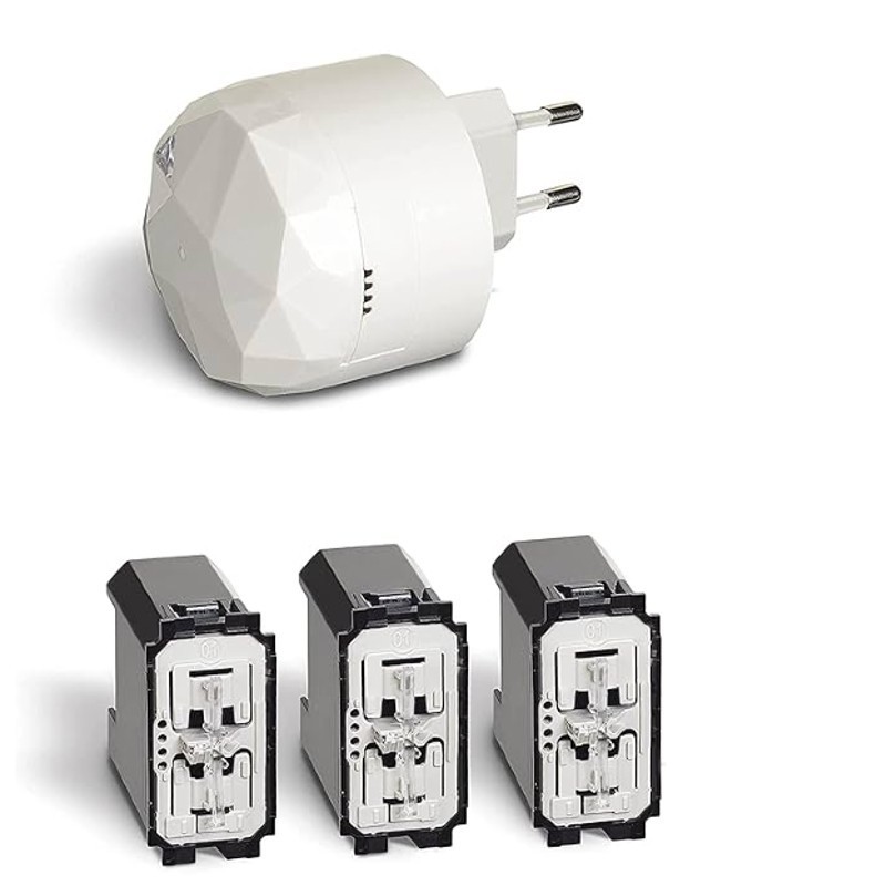 Gateway Plug-in Bianco S36GWDC e 3 deviatori connessi K4027C