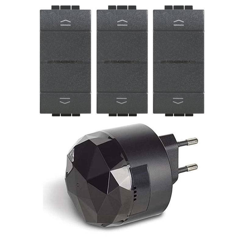 Gateway Plug-in Nero S36GWGC e 3 comandi tapparella L4027C