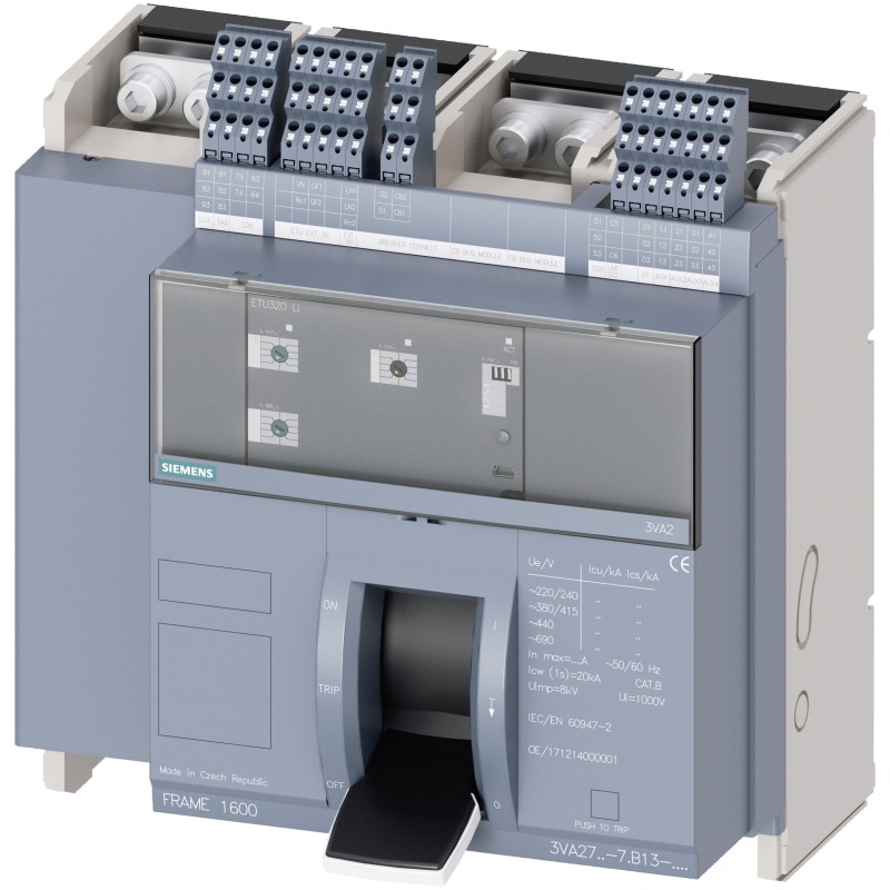 Interruttore automatico a 4 poli 55kA Siemens 3VA27125AB130AA7