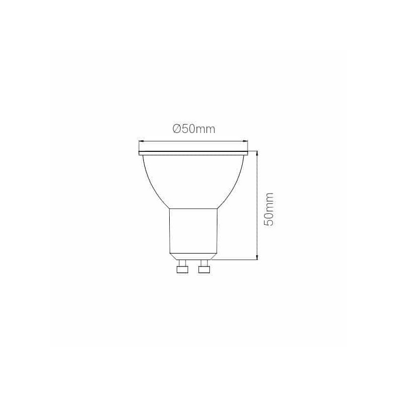 Riferimento dimensioni lampada GU10 Beneito Faure 3432-N