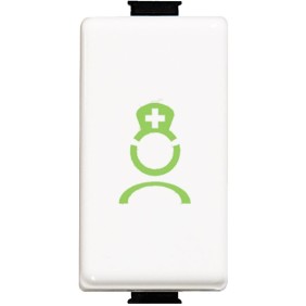 Pulsante annullo chiamata WC icona infermiera verde BTicino AM5005CM