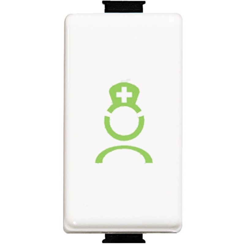Pulsante annullo chiamata WC icona infermiera verde BTicino AM5005CM