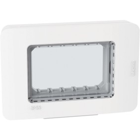 Placca idrobox a 3 moduli IP55 Bianco BTicino MatixGo 28603W