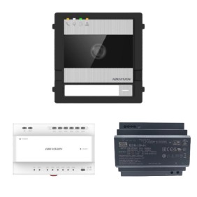 Kit posto esterno HD 2 fili con distributore e alimentatore Hikvision 305304924