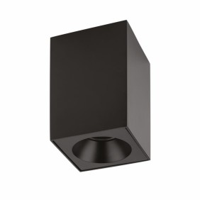 Plafoniera Geco Q attacco GU10 IP54 Nero in alluminio Novalux 112002.02