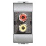 Modulo con due connettori audio tipo RCA Bticino Living Light - Light Tech NT4269R