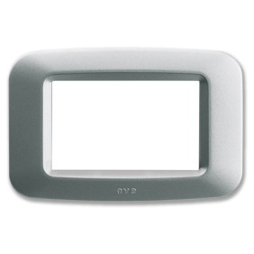 Placca AVE Argento opaco 3 moduli Yes 45 45PY03AO