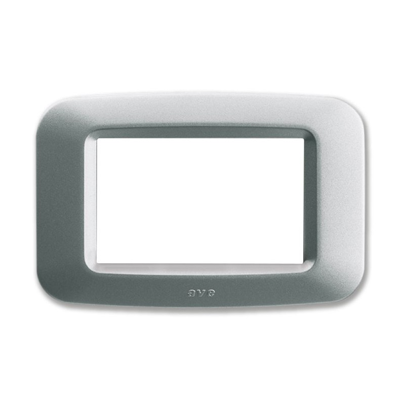 Placca AVE Argento opaco 3 moduli Yes 45 45PY03AO