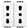 Presa duplex bipasso 10/16A Bticino Light N4180/2