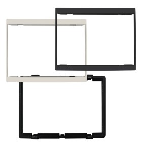 Kit compatibile con Vimar Linea 3 moduli Bianco e Nero Perry 1PAK003LAB