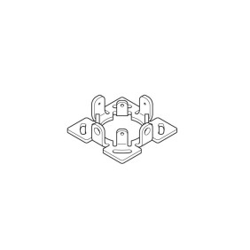 Base di fissaggio Tok Q in acciaio per palo Tok Q Lombardo LB1280004