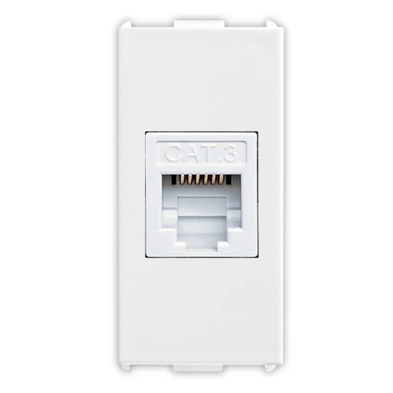 Presa telefonica RJ12 1 plug 6-6 Bianco serie Pixia Master 11216