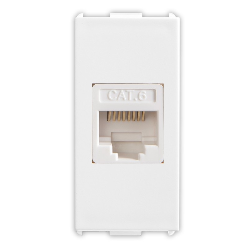 Presa telefonica RJ45 Cat.6 non schermato Bianco Pixia Master 11220