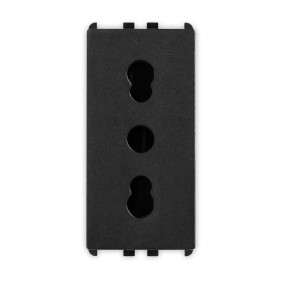 Presa bipasso 2P+T 16A P17/11 1 modulo Nero Pixia Master 14159