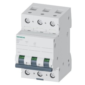 Interruttore magnetotermico a 3 poli 400V 6A curva C Siemens 5SL43067