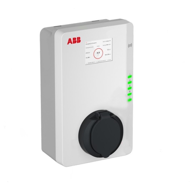 Stazione di ricarica con display e presa T2 da 7.4kW ABB 6AGC101191