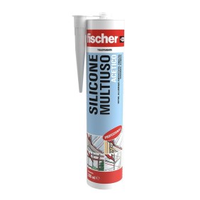 Silicone acetico multiuso trasparente 280ml Fischer 00009354