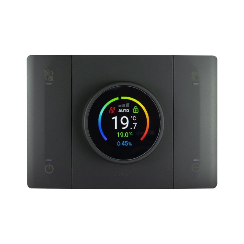 Cronotermostato Smart connesso T44 rileva umidità Grigio Ave 445CRT-W