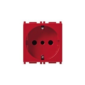 Presa 2P+T Vimar Plana  16A P30 rosso 14209.R