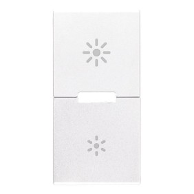 Tasto con simbolo dimmer universale 1 modulo bianco Vimar R20531.25.B