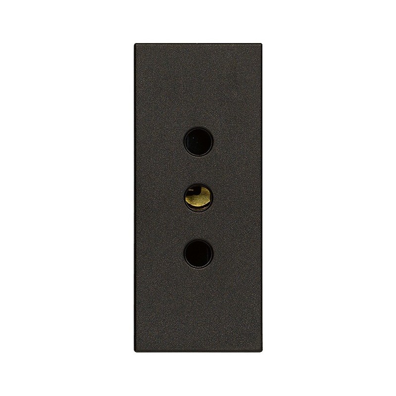 Presa 2 poli 10A tipo P11 250V serie Vimar Linea Nera 30201.G