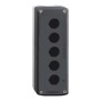Pulsantiera vuota con 5 fori da 22mm IK03 IP65 in plastica Schneider XALD05